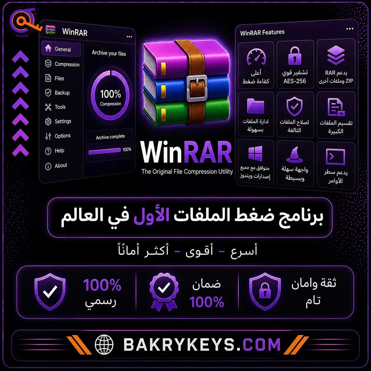 تفعيل برنامج winrar مدي الحياة